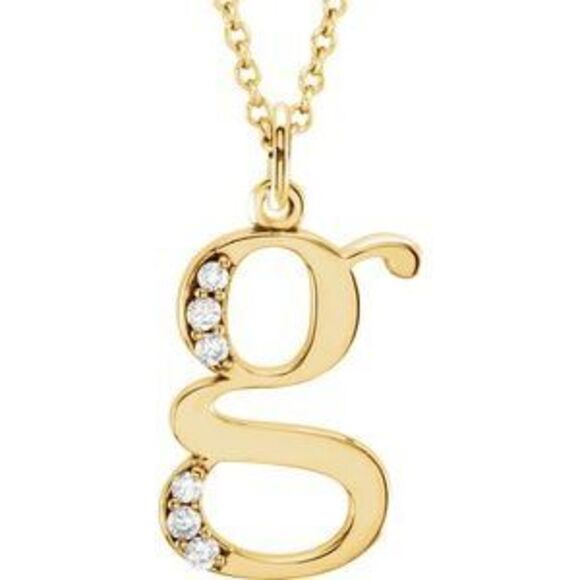 Kazi Luxury Initial Necklace - Yellow Gold Initial G